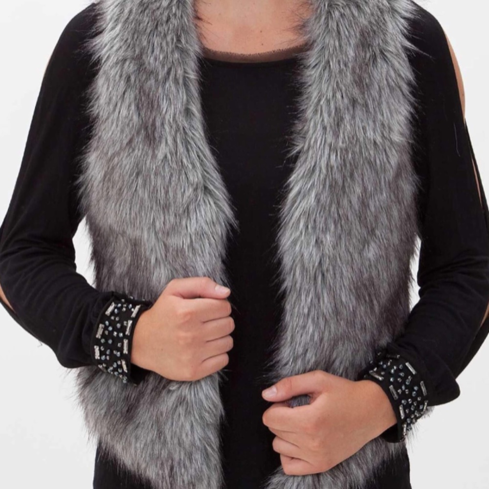 Women Faux Fur Waistcoat short vest